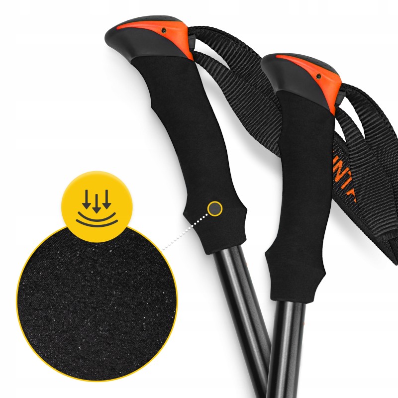 Трекінгові палиці Mountain Goat Peak+ 65-135 см Black/Orange (P-5907739318275)