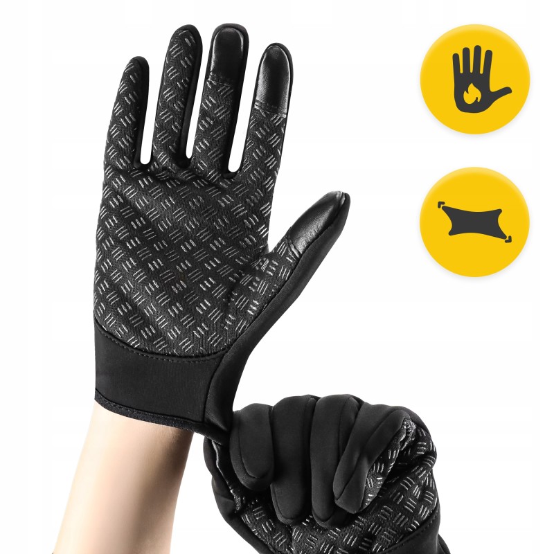 Рукавички для бігу 4FIZJO Size S Black (P-5907739318114)