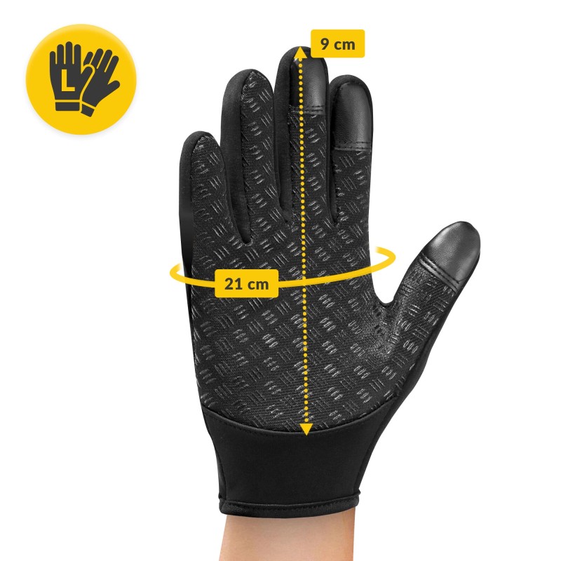 Рукавички для бігу 4FIZJO Size L Black (P-5907739318138)