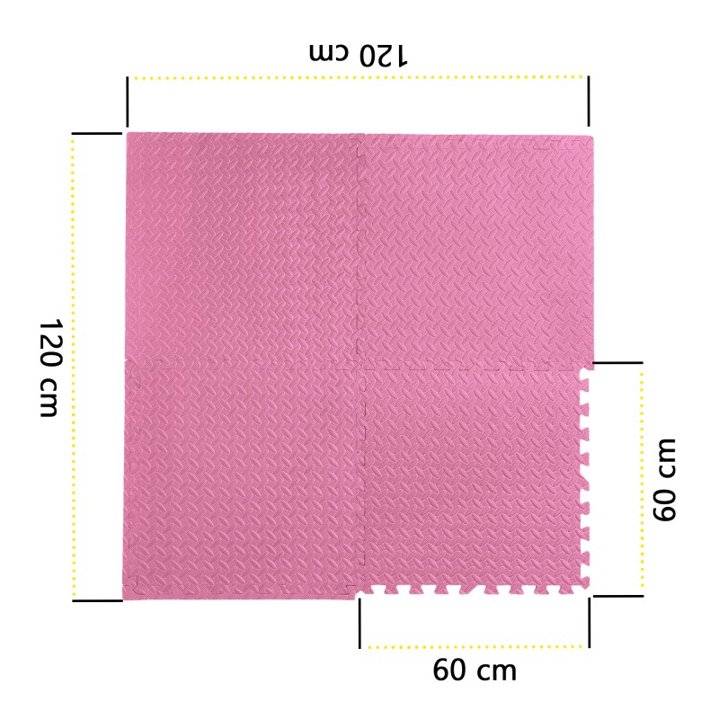 Мат-пазл (ластівчин хвіст) Cornix Mat Puzzle EVA 120 x 120 x 1 cм XR-0230 Pink