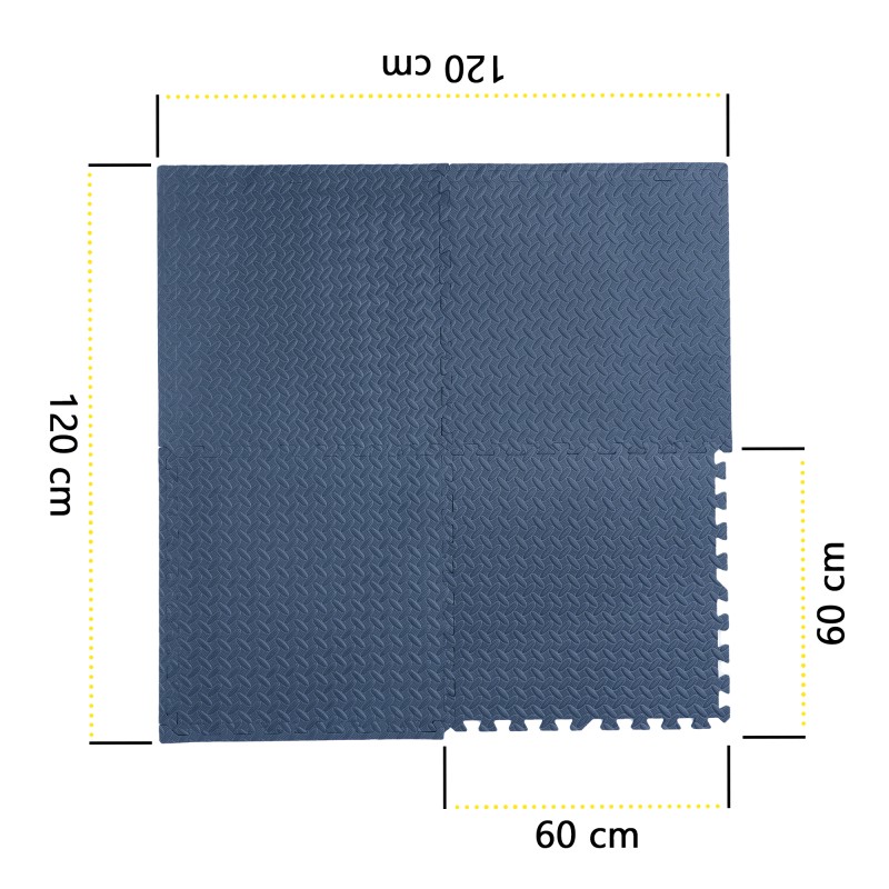 Мат-пазл (ластівчин хвіст) Cornix Mat Puzzle EVA 120 x 120 x 1 cм XR-0239 Navy Blue