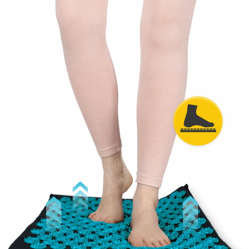 Килимок акупунктурний з подушкою 4FIZJO Eco Mat XL Аплікатор Кузнєцова Black/Blue (P-5907739317452)