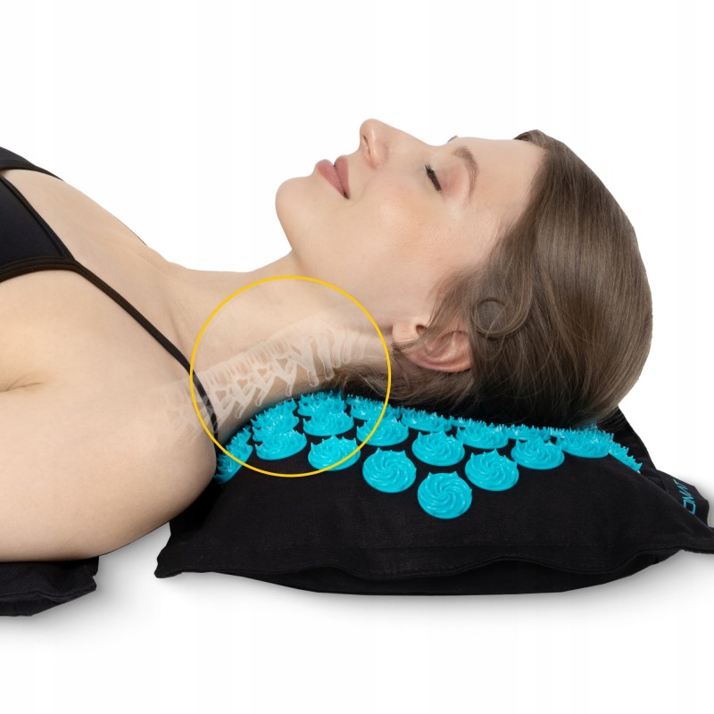Килимок акупунктурний з подушкою 4FIZJO Eco Mat XL Аплікатор Кузнєцова Black/Blue (P-5907739317452)