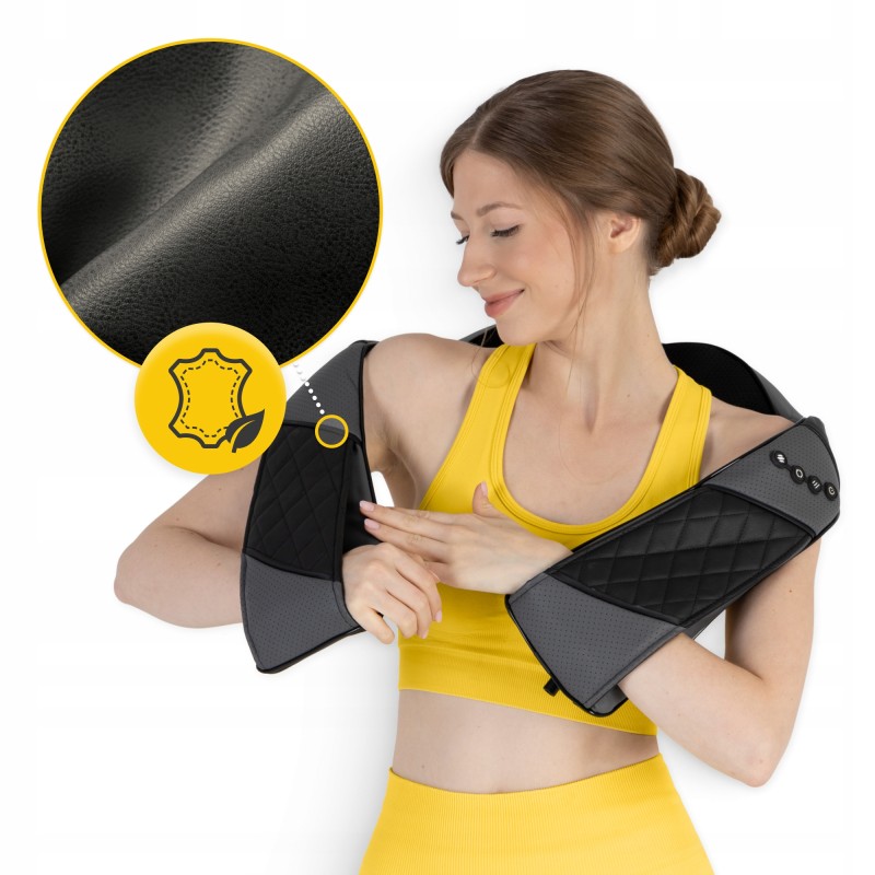 Накидка-масажер 4FIZJO Shiatsu Luxury+ для шиї та спини, акумуляторний Grey (P-5907739319104)