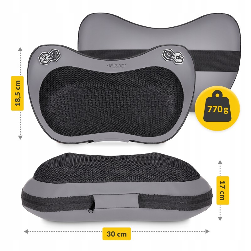 Подушка-масажер 4FIZJO Shiatsu Pro+ Black (P-5907739319159)