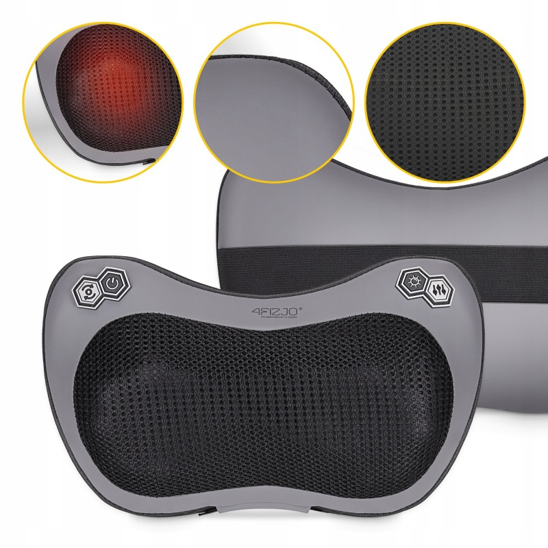 Подушка-масажер 4FIZJO Shiatsu Pro+ Black (P-5907739319159)