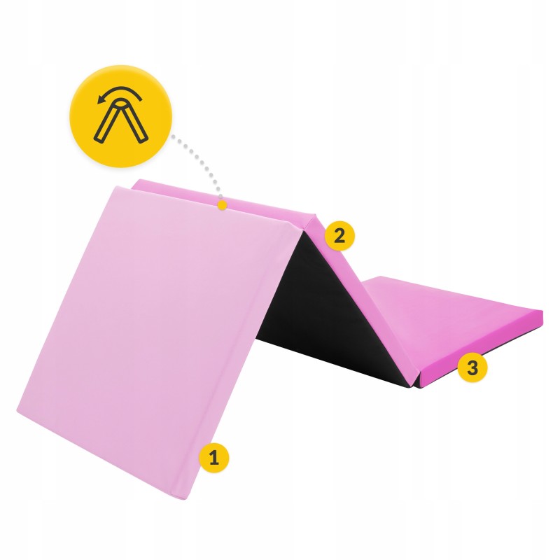 Мат гімнастичний складний 4FIZJO 180 x 60 x 5 см Pink/Light Pink (P-5907739319678)