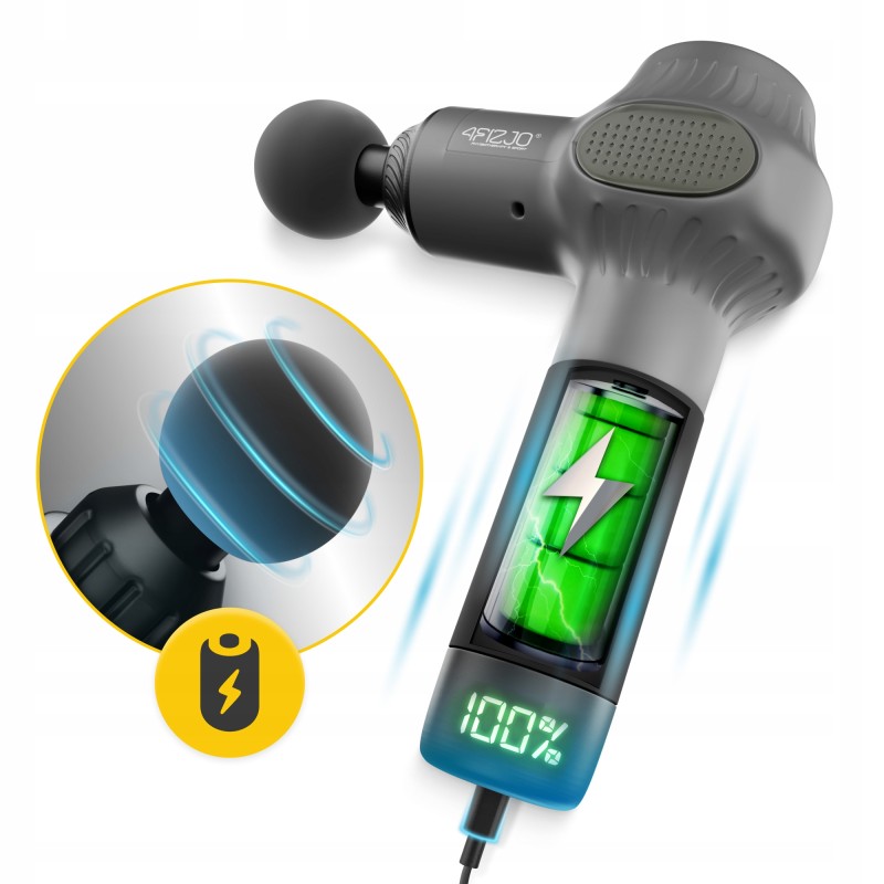 Ручний перкусійний масажер 4FIZJO Massage Gun Active 30 Вт масажний пістолет (P-5907739319937)