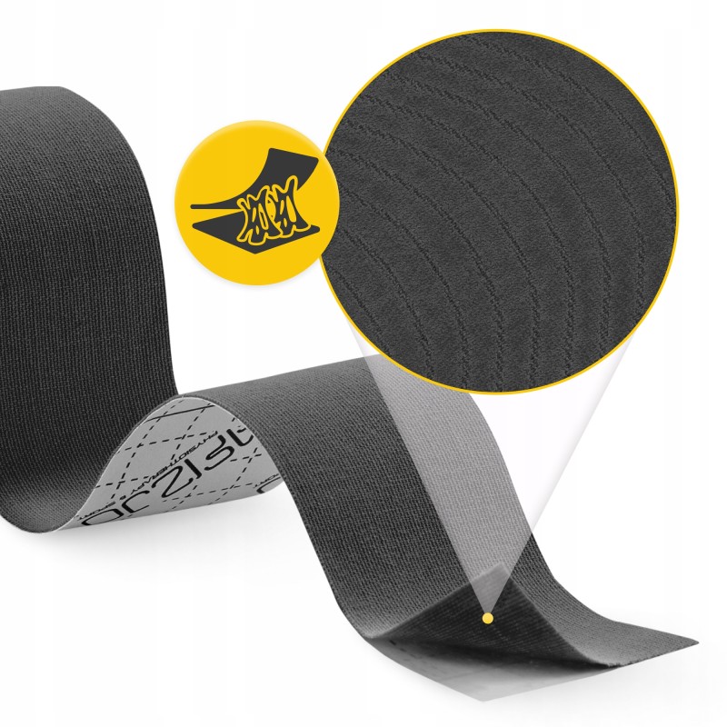 Стрічка кінезіологічна (кінезіо тейп) 4FIZJO 5 см x 5 м Black (P-5907739315977)