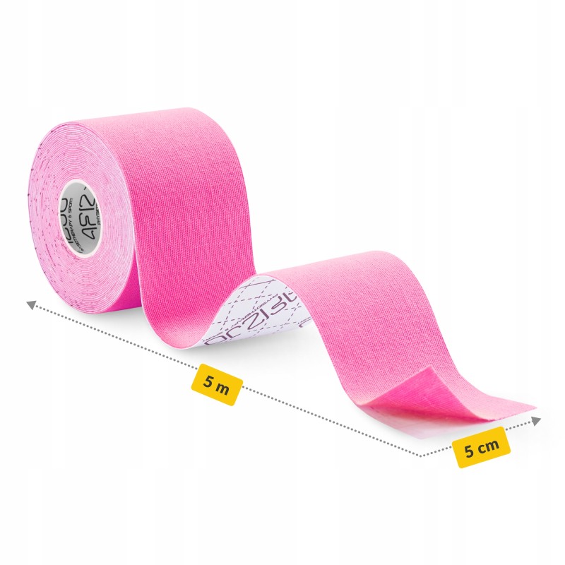 Стрічка кінезіологічна (кінезіо тейп) 4FIZJO 5 см x 5 м Pink (P-5907739316004)