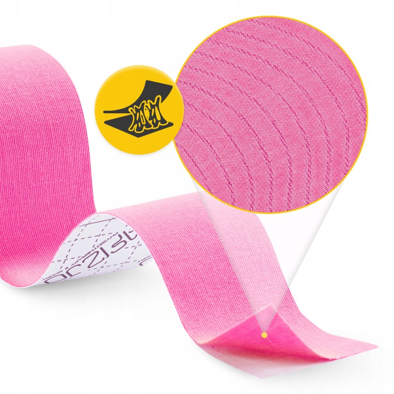 Стрічка кінезіологічна (кінезіо тейп) 4FIZJO 5 см x 5 м Pink (P-5907739316004)