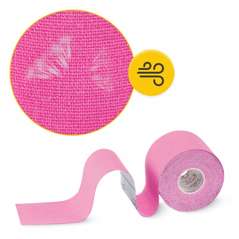 Стрічка кінезіологічна (кінезіо тейп) 4FIZJO 5 см x 5 м Pink (P-5907739316004)