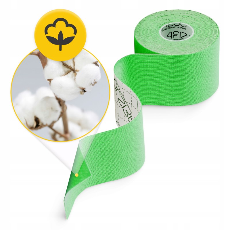 Стрічка кінезіологічна (кінезіо тейп) 4FIZJO 5 см x 5 м Green (P-5907739315984)