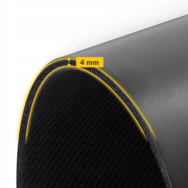 Килимок (мат) спортивний 4FIZJO PU 183 x 61 x 0.4 см для йоги та фітнесу Black (P-5907739319531)