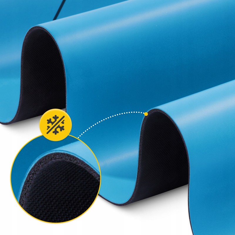 Килимок (мат) спортивний 4FIZJO PU 183 x 61 x 0.4 см для йоги та фітнесу Blue (P-5907739319555)