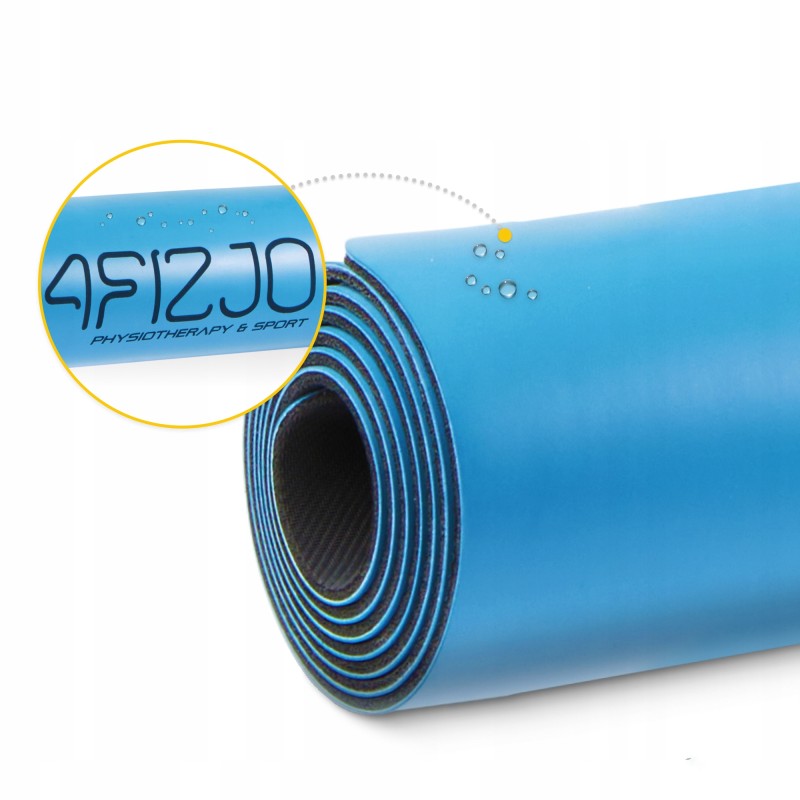 Килимок (мат) спортивний 4FIZJO PU 183 x 61 x 0.4 см для йоги та фітнесу Blue (P-5907739319555)
