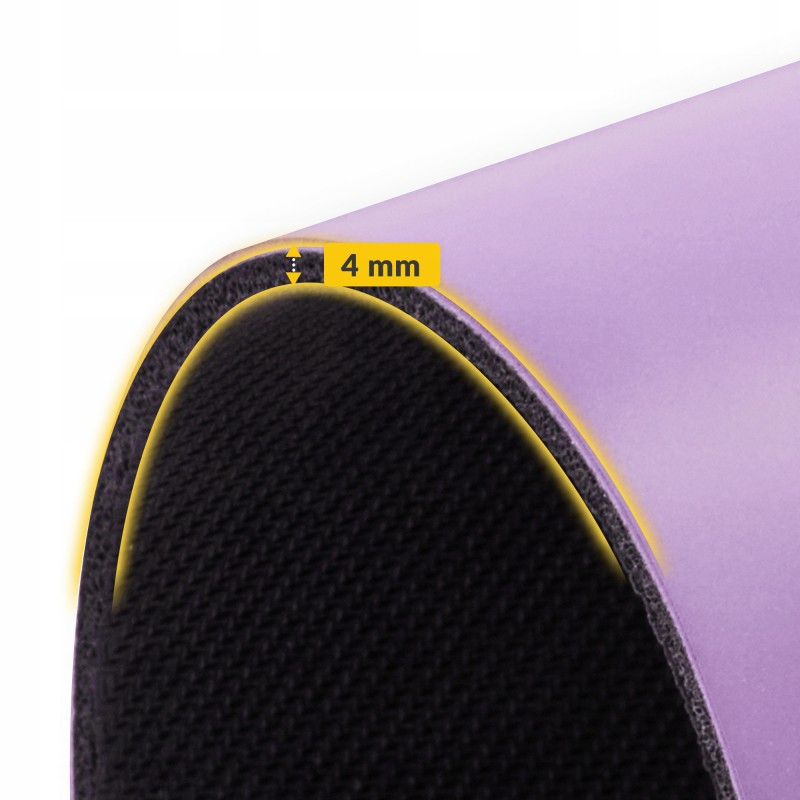 Килимок (мат) спортивний 4FIZJO PU 183 x 61 x 0.4 см для йоги та фітнесу Violet (P-5907739319548)