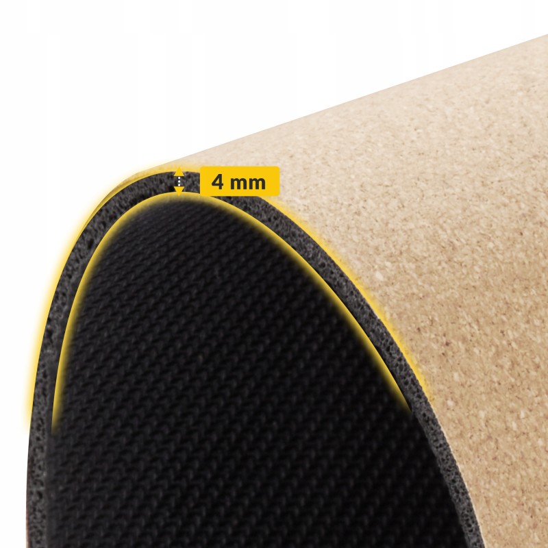 Килимок (мат) спортивний 4FIZJO Cork 183 x 61 x 0.4 см для йоги та фітнесу (P-5907739319562)