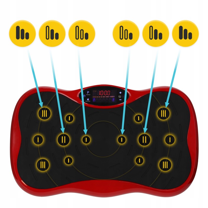 Віброплатформа для тренувань 4FIZJO Ultra+ з пультом та еспандерами Black/Red (P-5905973401531)