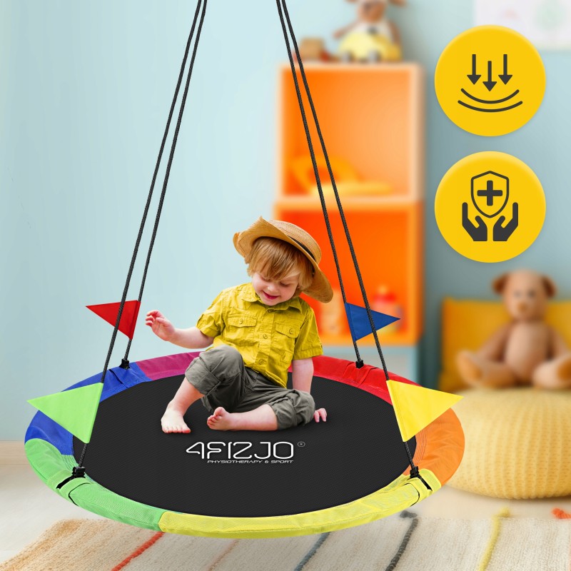 Гойдалка-гніздо кругла 4FIZJO XL 110 см Mix (P-5907739316653)