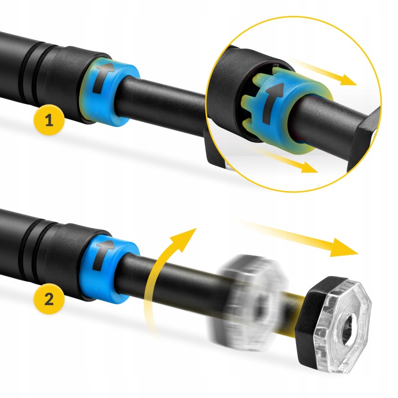Турнік розсувний 4FIZJO 66-100 см Black/Blue (P-5907739314758)