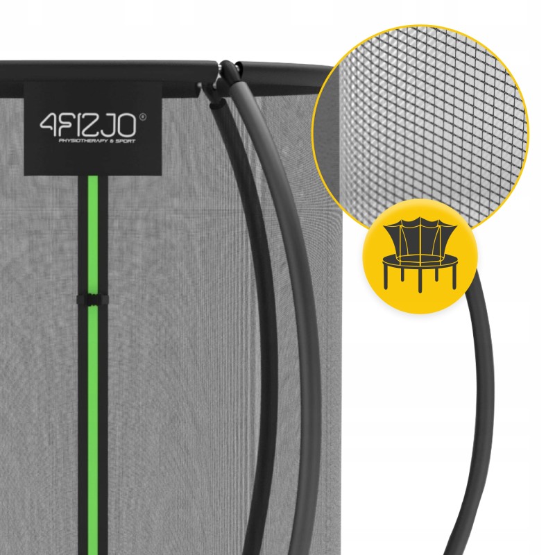 Батут із внутрішньою сіткою 4FIZJO PRO 6FT 183 см Black/Green (P-5907739319234)