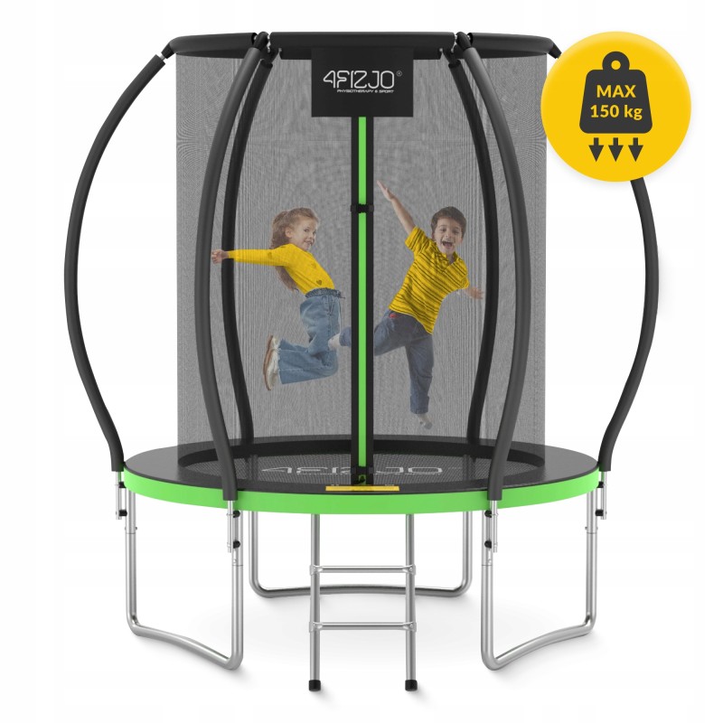 Батут із внутрішньою сіткою 4FIZJO PRO 6FT 183 см Black/Green (P-5907739319234)