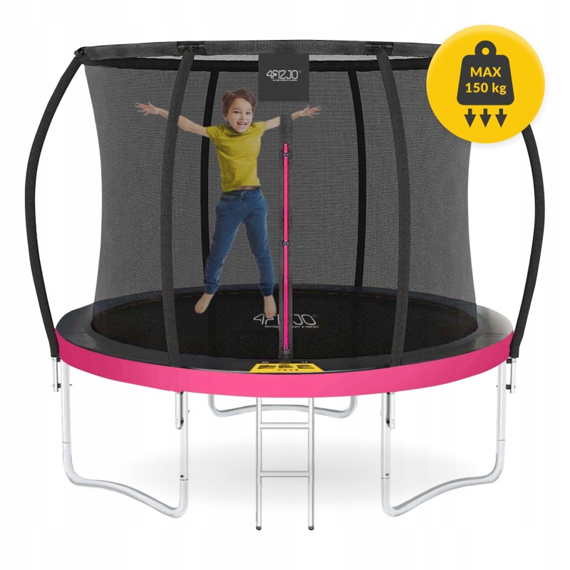 Батут із внутрішньою сіткою 4FIZJO PRO 8FT 252 см Black/Pink (P-5907739314550)