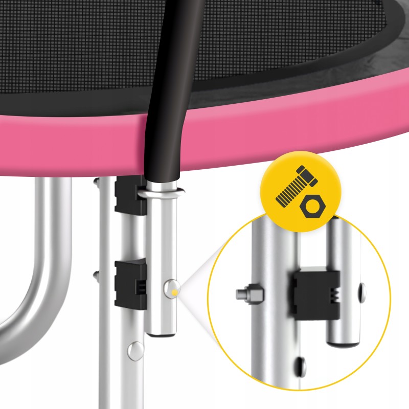 Батут із внутрішньою сіткою 4FIZJO PRO 10FT 312 см Black/Pink (P-5907739314604)