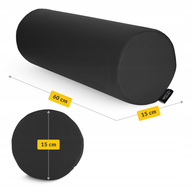 Валик для реабілітації та масажу 4FIZJO 60 x 15 см Black (P-5907739319722)