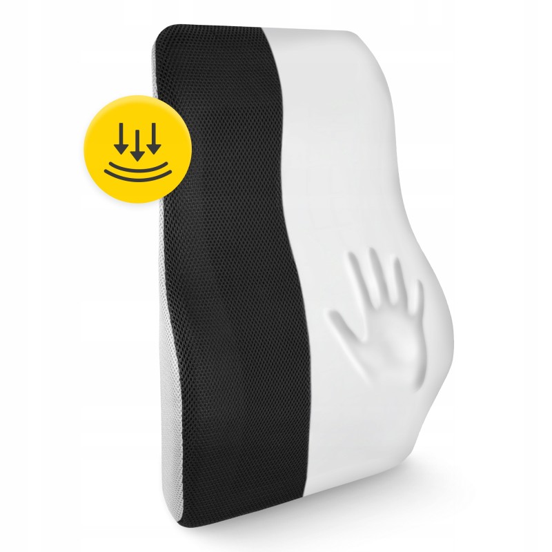 Ортопедична подушка 4FIZJO для спини 46 x 39 см охолоджуюча Black/Grey (P-5907739318756)