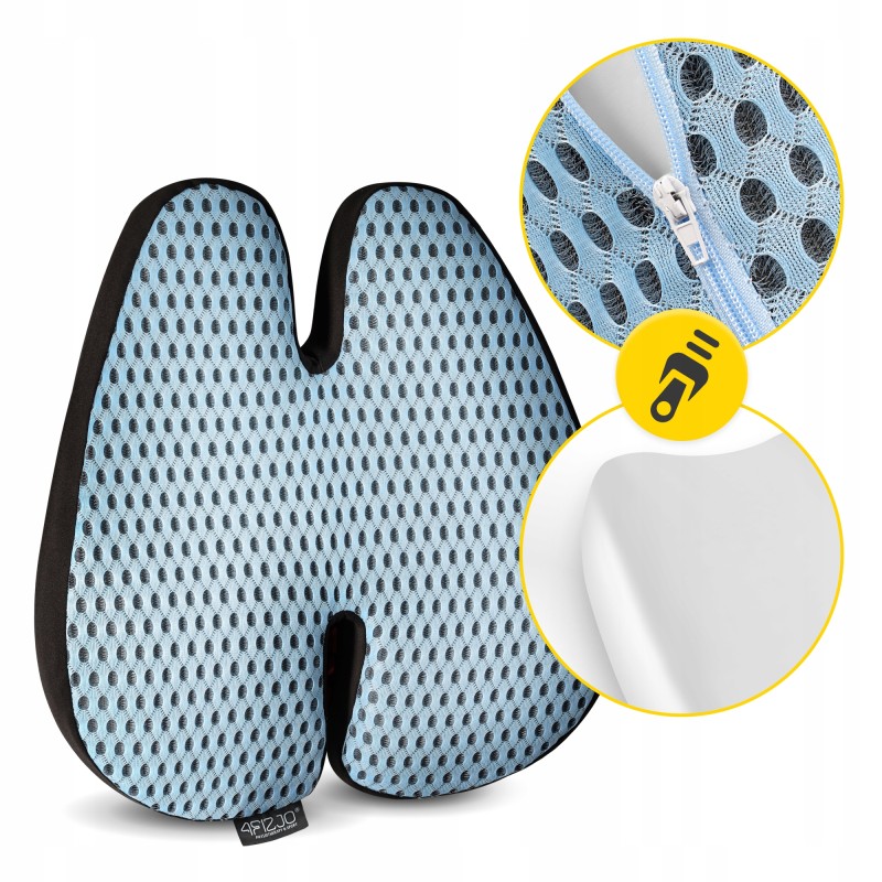 Ортопедична подушка 4FIZJO для спини 41 x 40 см Sky Blue (P-5907739318770)