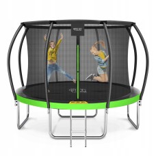 Батут із внутрішньою сіткою 4FIZJO PRO 12FT 374 см Black/Green (P-5907739314185)