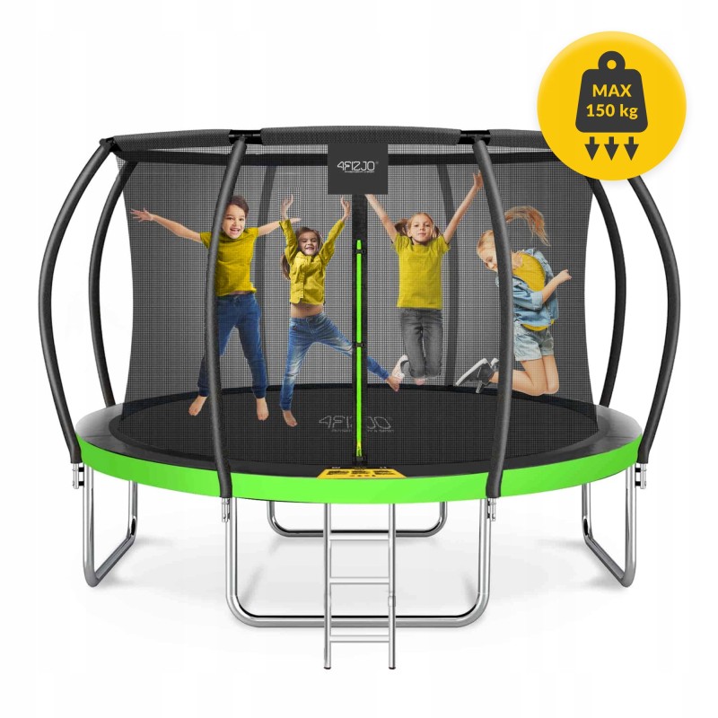 Батут із внутрішньою сіткою 4FIZJO PRO 14FT 435 см Black/Green (P-5907739314192)