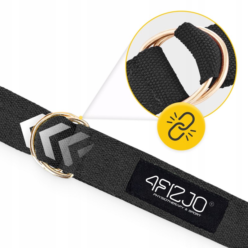 Ремінь для йоги 4FIZJO 300 см Black (P-5907739315397)