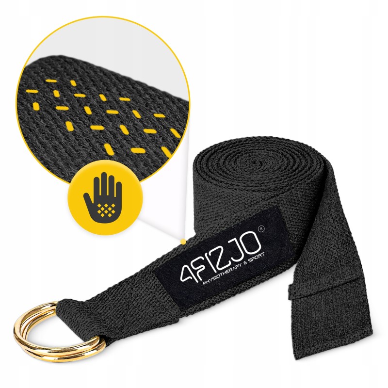 Ремінь для йоги 4FIZJO 300 см Black (P-5907739315397)