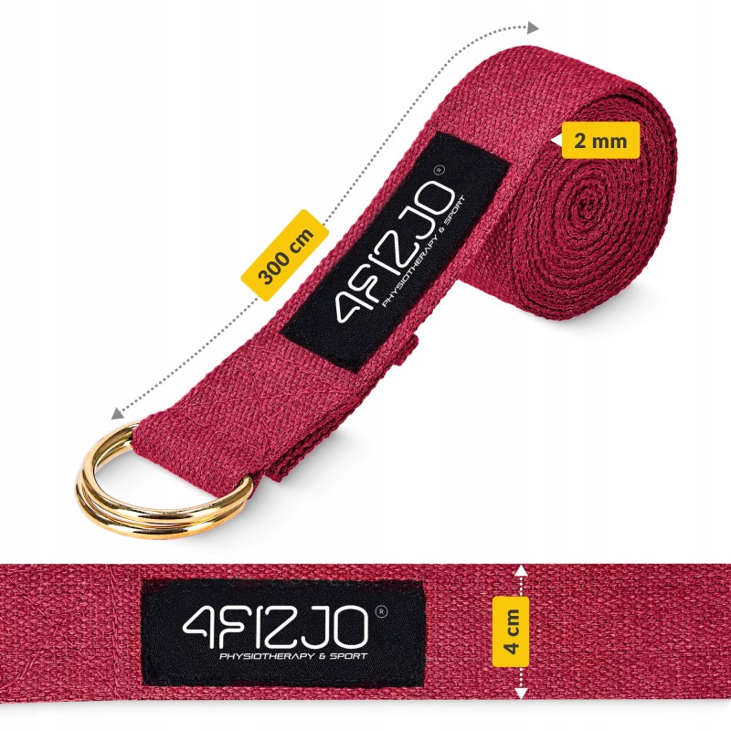 Ремінь для йоги 4FIZJO 300 см Red (P-5907739315373)