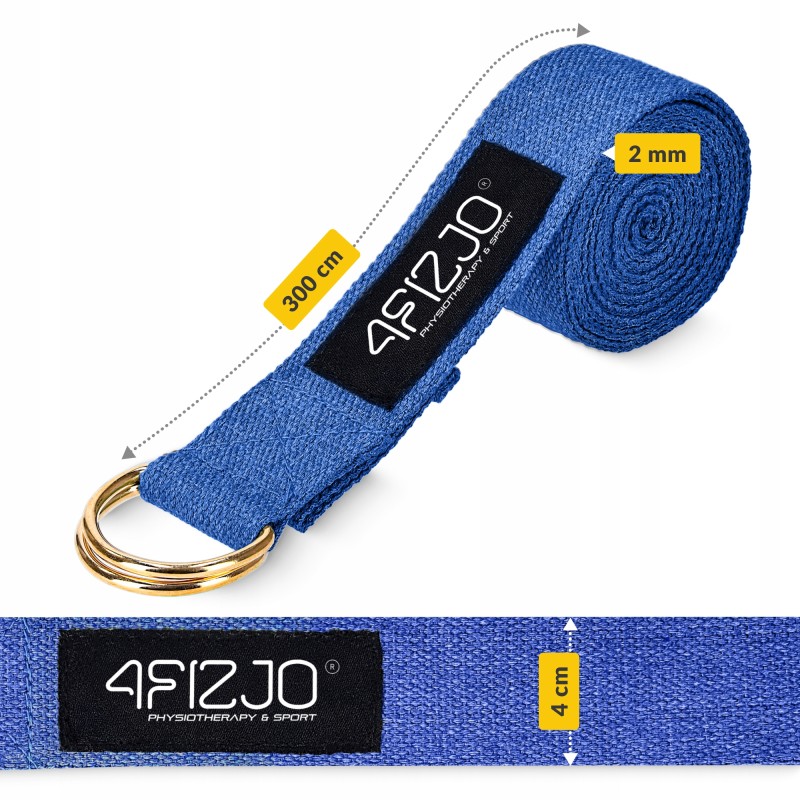Ремінь для йоги 4FIZJO 300 см Blue (P-5907739318435)
