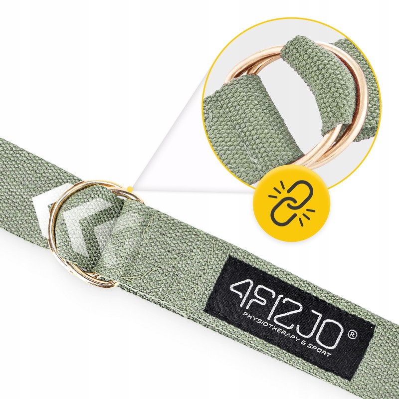 Ремінь для йоги 4FIZJO 300 см Olive (P-5907739318442)