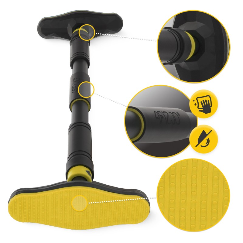 Турнік розсувний 4FIZJO ULTRA 66-100 см Black/Yellow (P-5905973400343)