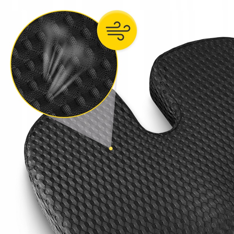 Ортопедична подушка 4FIZJO для сидіння 35 x 45 x 7 см Black (P-5907739318794)