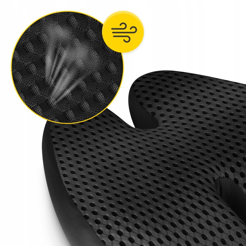 Ортопедична подушка 4FIZJO для спини 41 x 40 см Black (P-5907739318763)