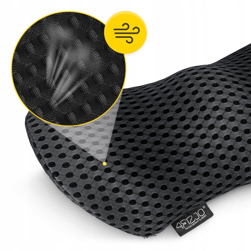 Ортопедична подушка 4FIZJO для спини 48 x 23 см Black (P-5907739318749)