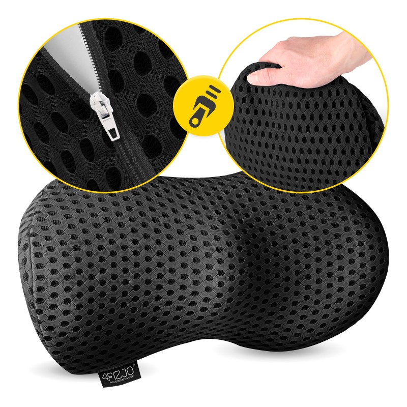 Ортопедична подушка 4FIZJO для спини 48 x 23 см Black (P-5907739318749)