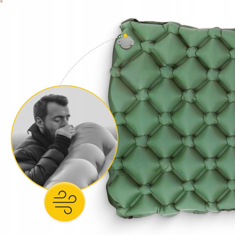 Килимок (каримат) надувний Mountain Goat 190 x 58 x 5 см Navy Green (P-5905973400886)