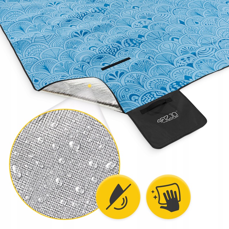 Килимок для пікніка та кемпінгу 4FIZJO 200 x 200 см складний (P-5905973400947)