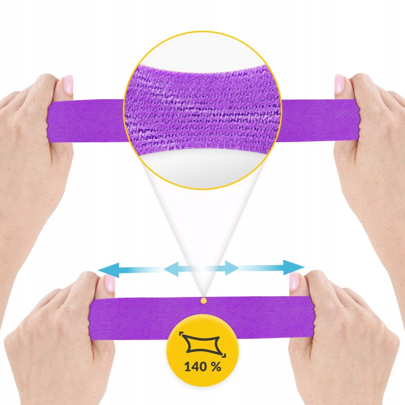 Стрічка кінезіологічна (кінезіо тейп) 4FIZJO 5 см x 5 м Violet (P-5907739318817)