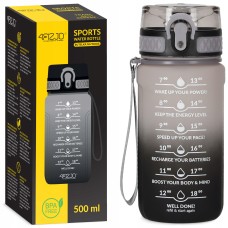 Пляшка для води спортивна 4FIZJO 500 мл Grey/Black (P-5905973400725)
