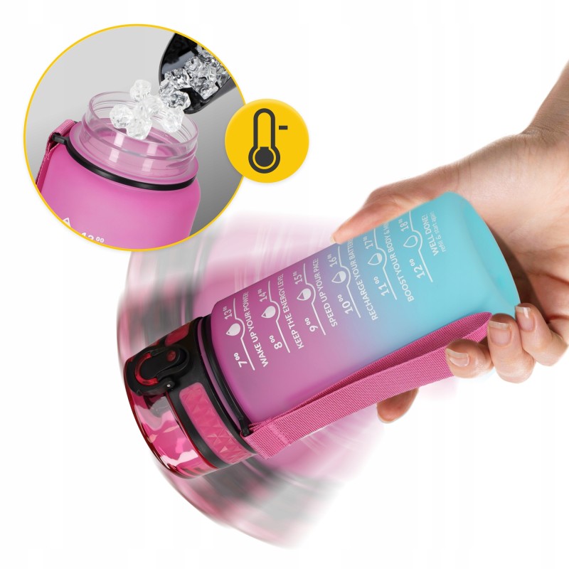 Пляшка для води спортивна 4FIZJO 500 мл Pink/Sky Blue (P-5905973400749)