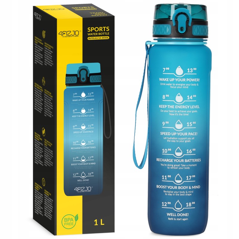 Пляшка для води спортивна 4FIZJO 1000 мл Sky Blue/Blue (P-5905973400763)